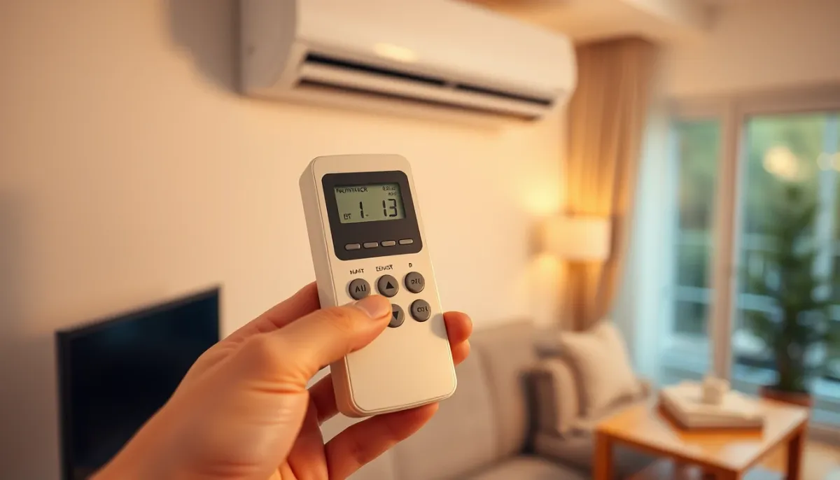 Télécommande de climatisation réglée pour rappeler l'entretien régulier et éviter les mauvaises odeurs