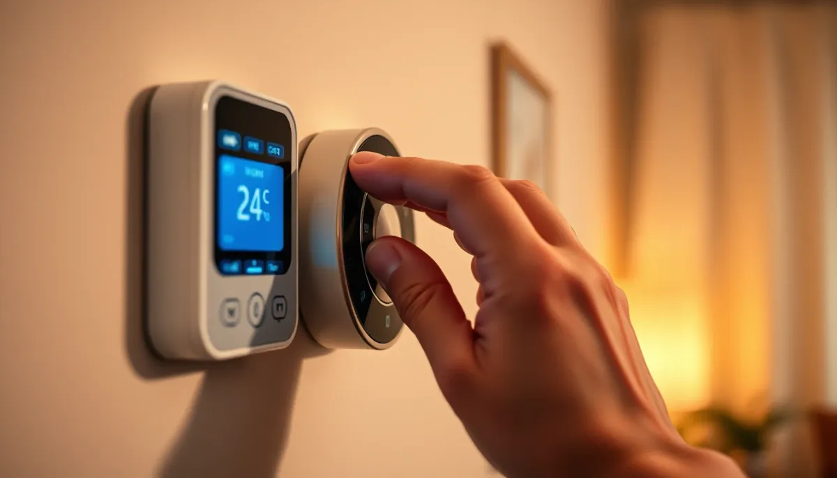 Réglage d'un thermostat de climatisation à 24°C pour économiser l'énergie