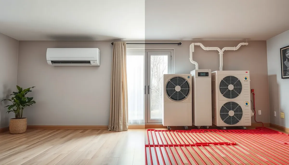 Comparaison entre une climatisation air/air et une PAC air/eau réversible